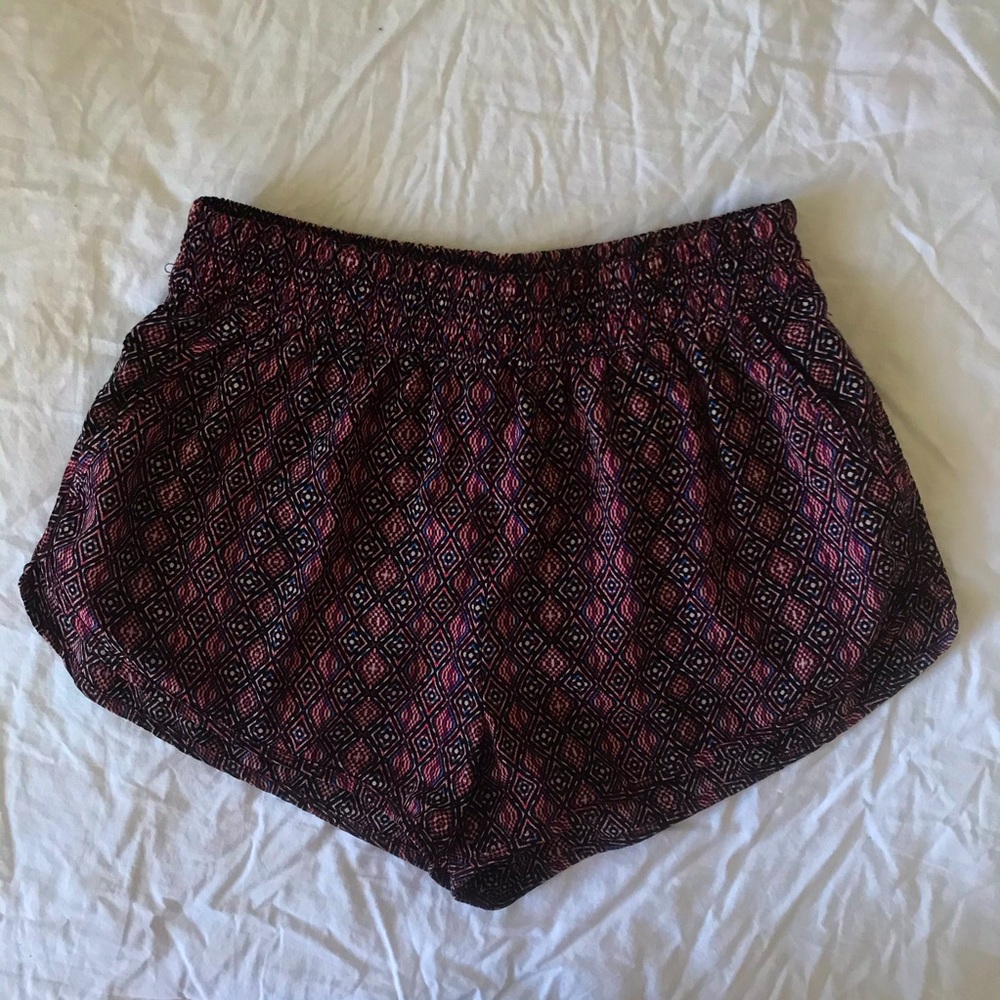 Forever 21 Geometric Pink and Black Athletic Shorts